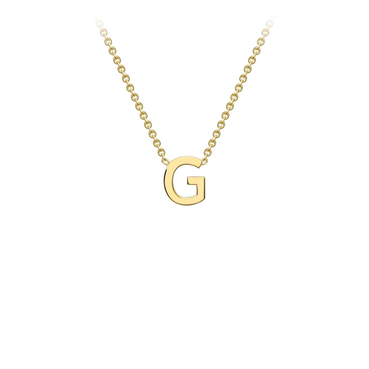 9ct Yellow Gold 'G' Initial Adjustable Letter Necklace 38/43cm