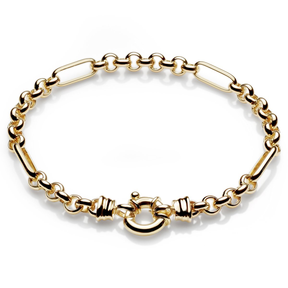 9ct yellow gold belcher bracelet