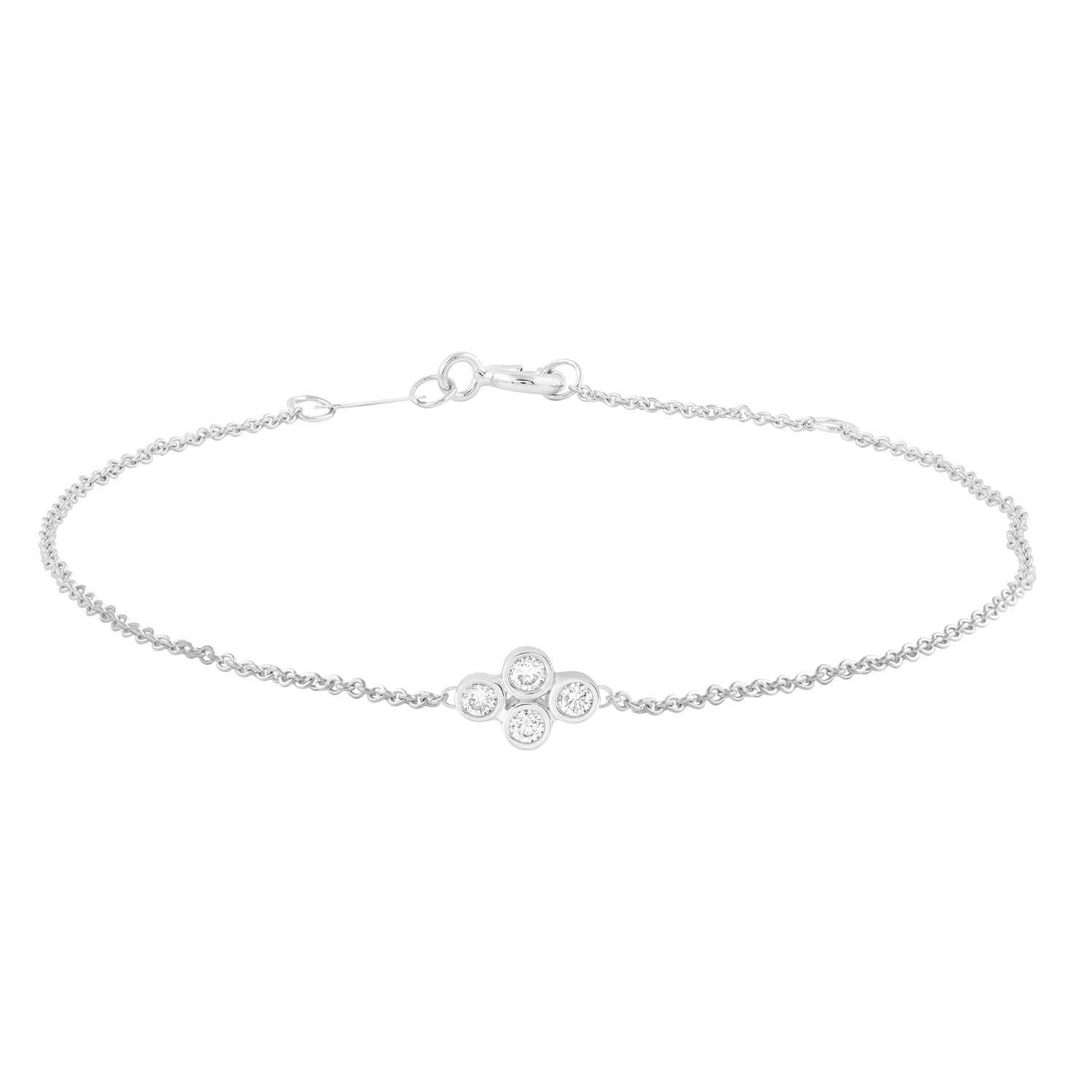 9ct White Gold 0.15ct Diamond Bracelet