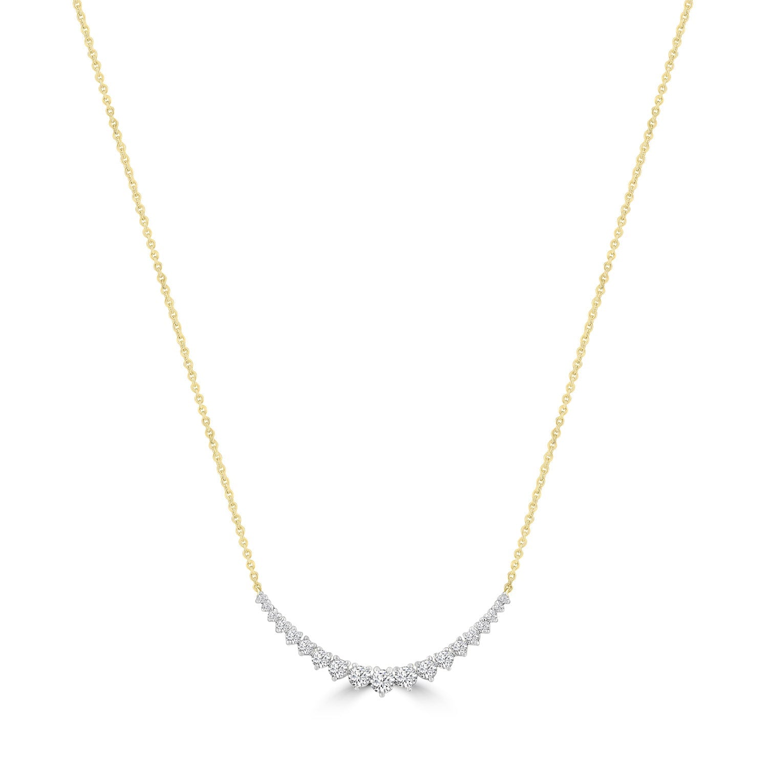 Diamond Necklace with 0.50ct Diamonds in 9ct Yellow Gold