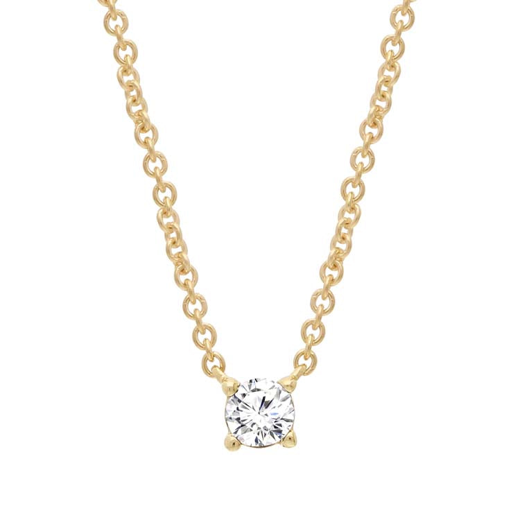 Diamond Necklace 40-45cm in 9ct Yellow Gold