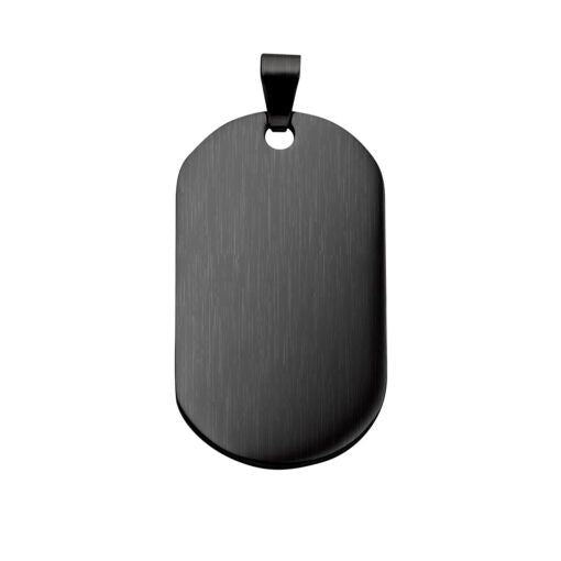 Stainless steel black dog tag