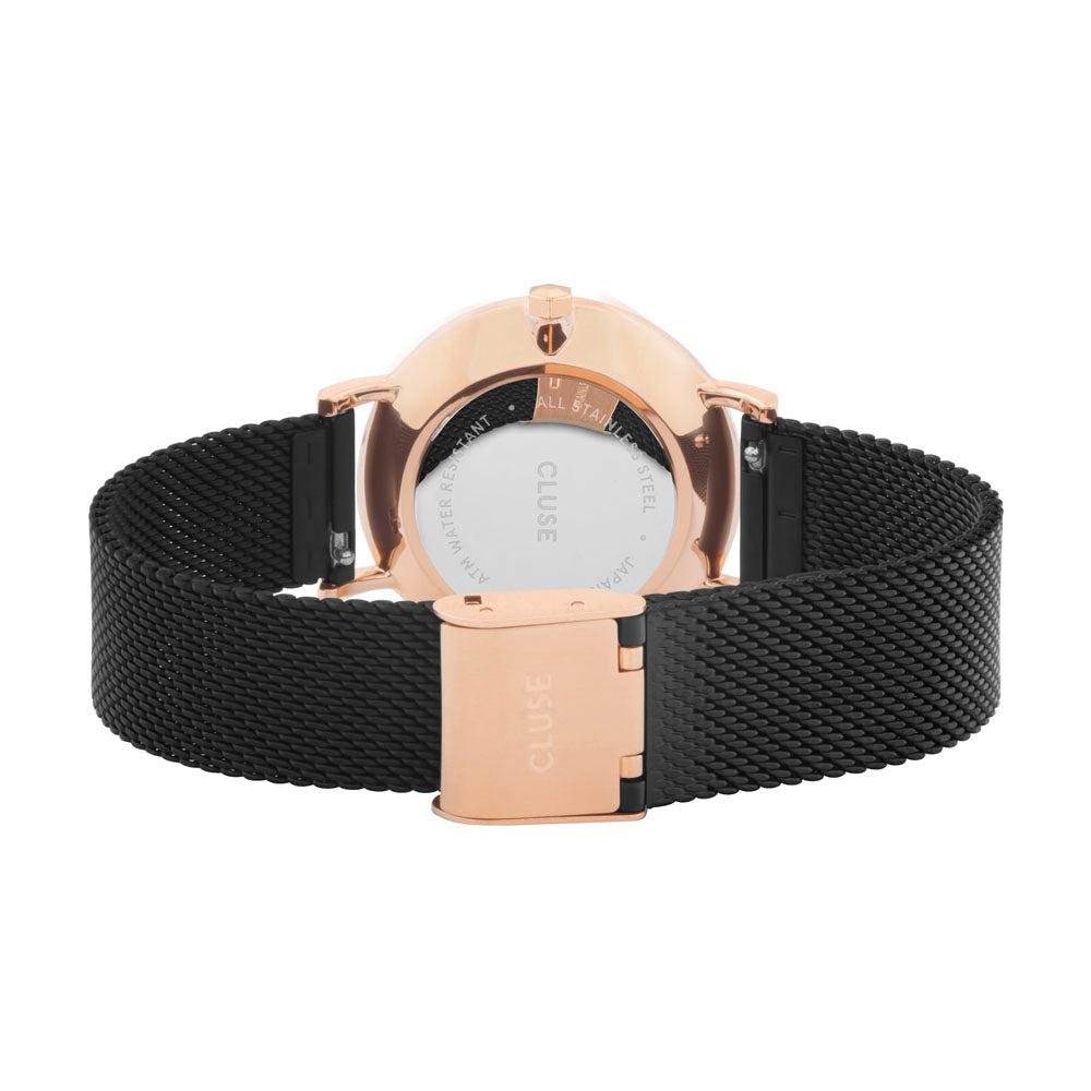 CLUSE Minuit Mesh Rose Gold Black &  Black CW0101203024